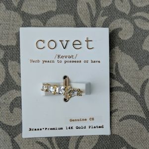 Covet size 7 Brass premium 14k gold plated ring